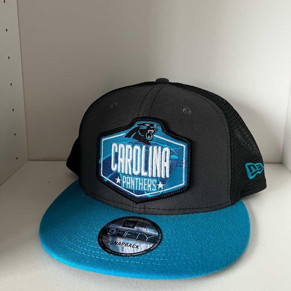 Men's New Era Graphite/Blue Carolina Panthers 2021 NFL Draft 9FIFTY Snapback Hat